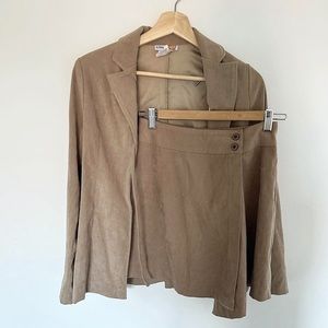 Vintage Suede Skirt Set